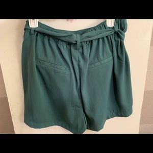 HIGH WAIST TEAL SHORTS